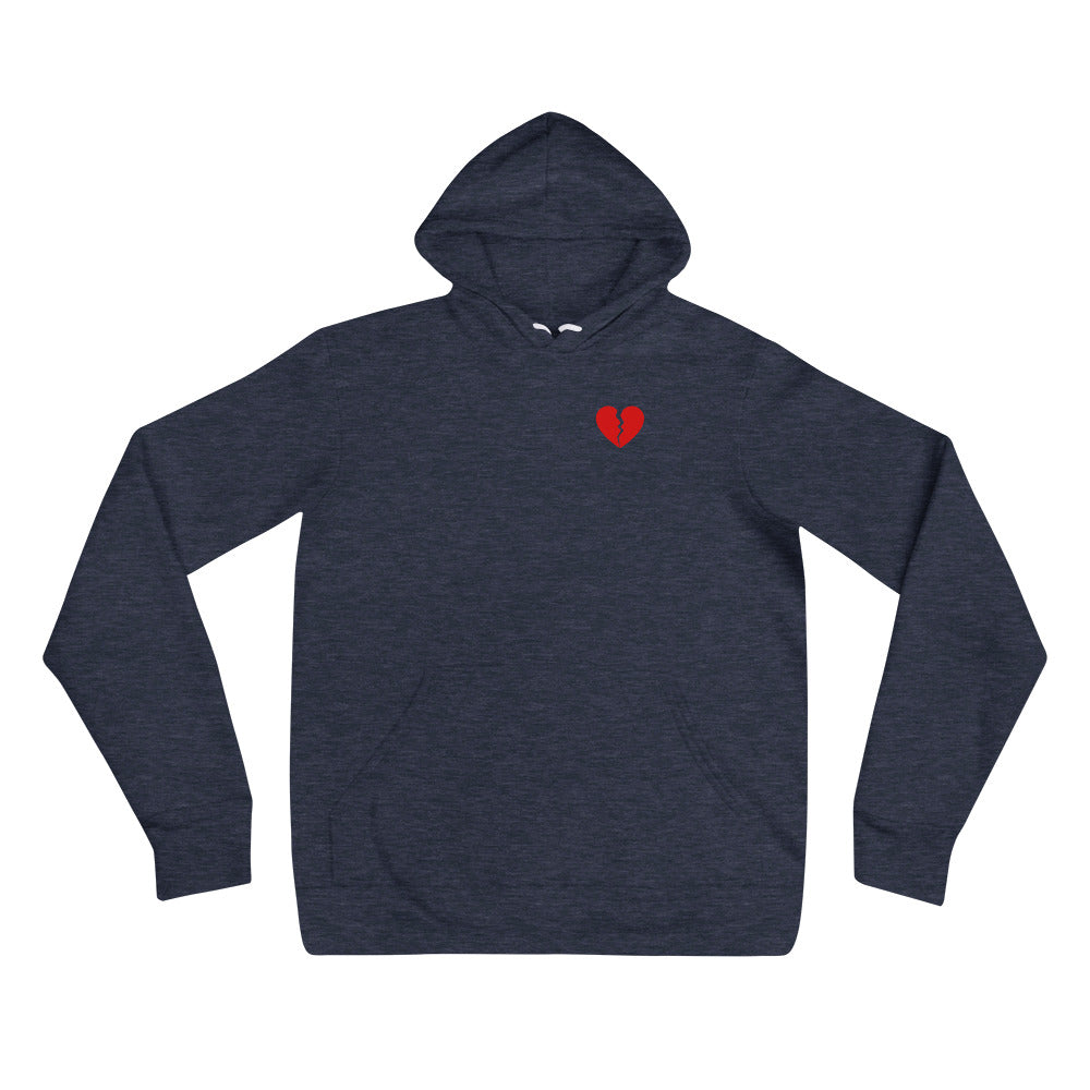 Broken heart 2025 embroidered hoodie sweatshirt