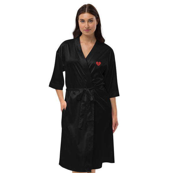 Broken Heart Satin Robe