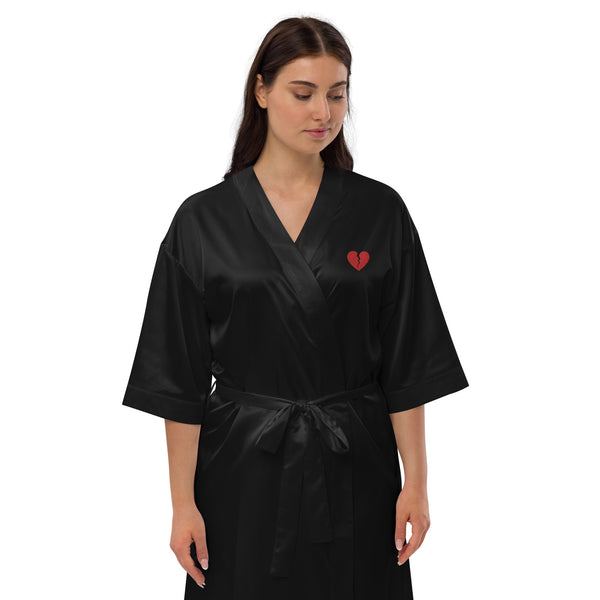 Broken Heart Satin Robe