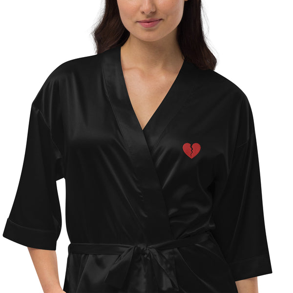 Broken Heart Satin Robe