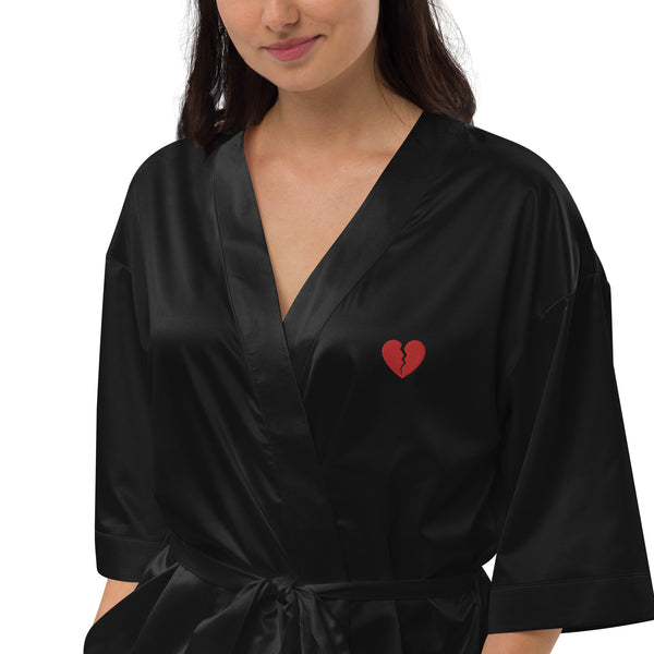 Broken Heart Satin Robe