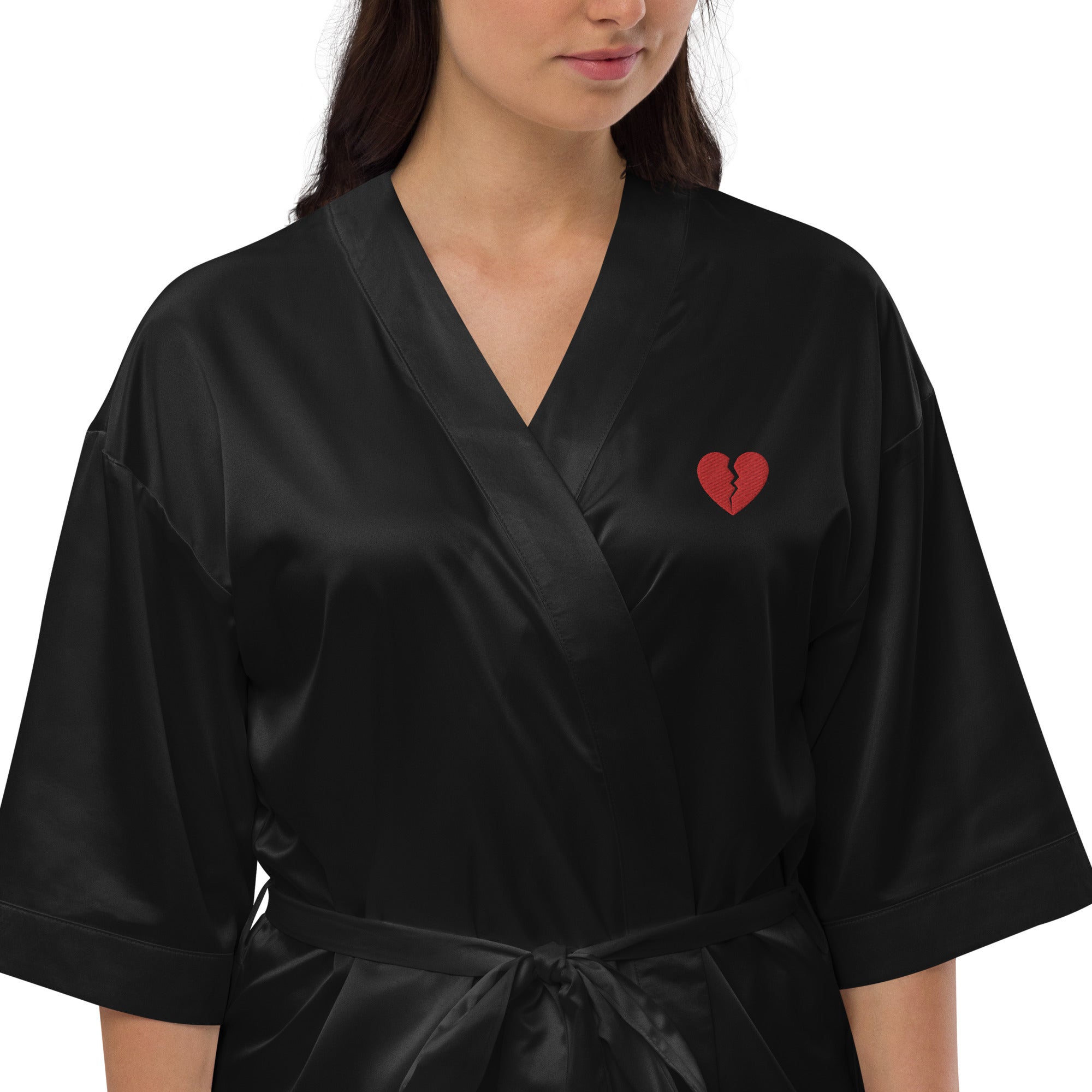 Broken Heart Satin Robe