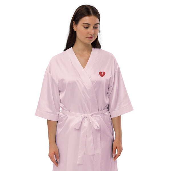 Broken Heart Satin Robe