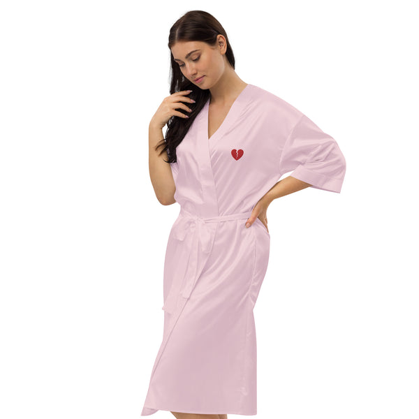 Broken Heart Satin Robe