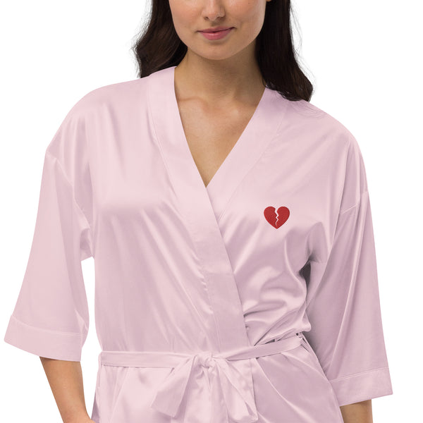 Broken Heart Satin Robe