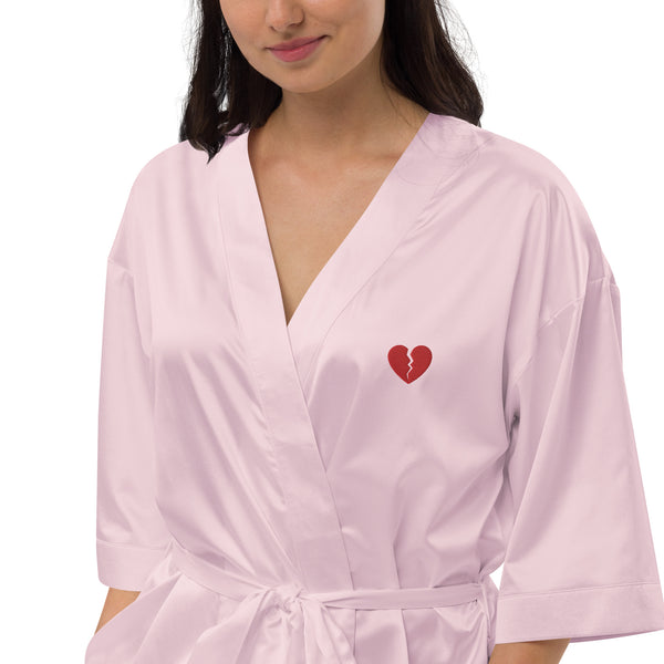 Broken Heart Satin Robe