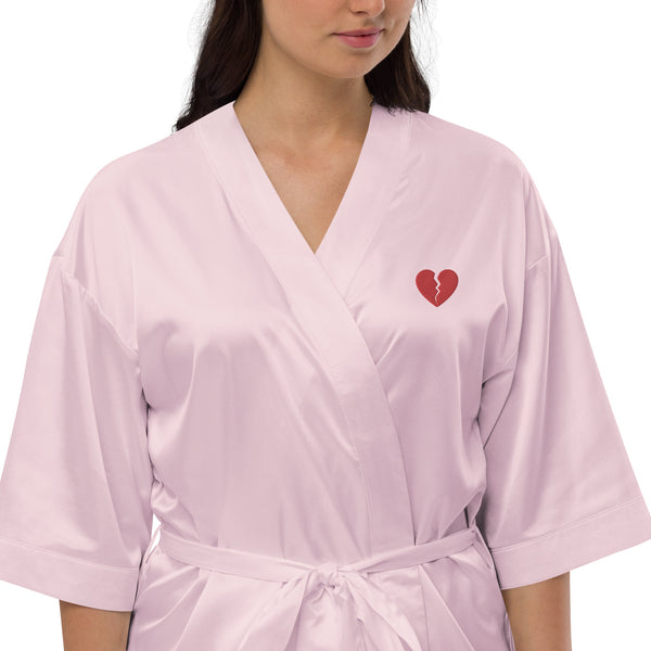 Broken Heart Satin Robe