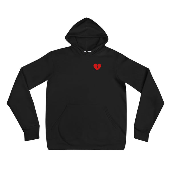 Broken Heart Embroidery Pullover Hoodie